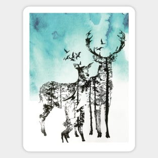 Deer Family Magnet